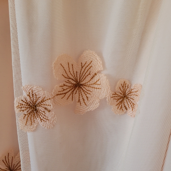 TOBI Donna Floral Embroidered Cream Babydoll Open Back Mini Dress - Picture 9 of 15